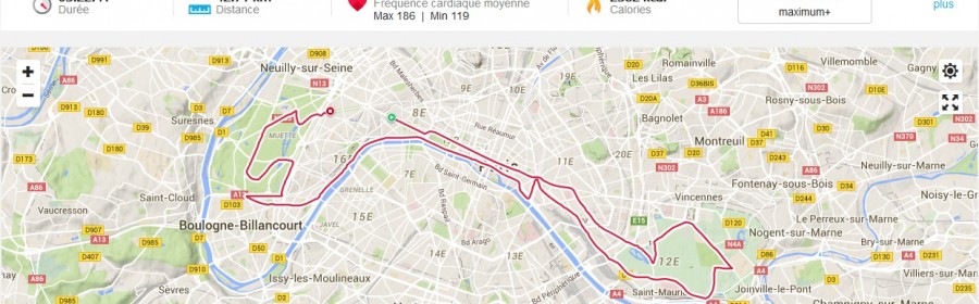 Trace GPS erreur marathon Paris