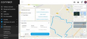 Garmin Connect modifier parcours