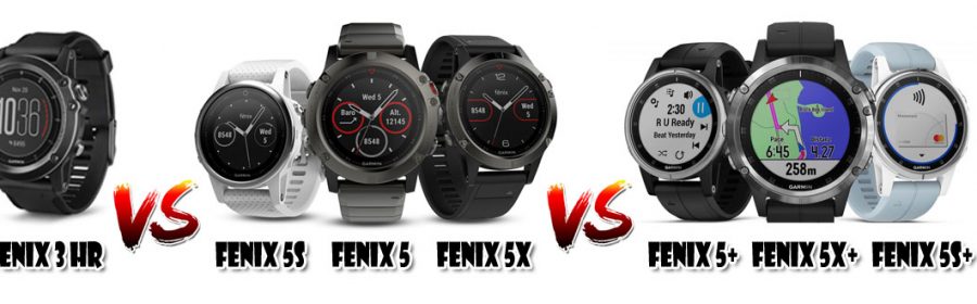 Fenix 3 vs Fenix 5 vs Fenix 5+