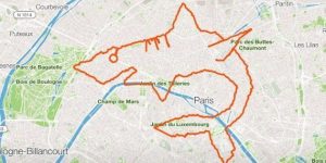 Strava art Marine Leleu