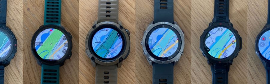 Comparaison carto montre GPS